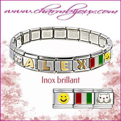Bracelet Italien Inox bracelet prenom OFFERT 6 lettres bracelet